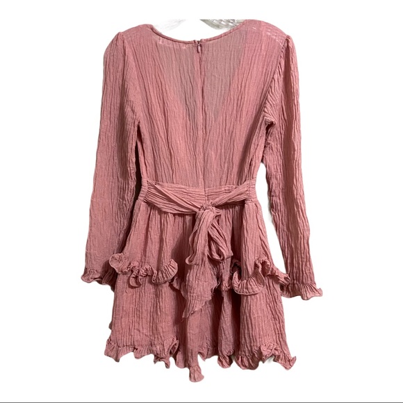 Saints + Secrets Sz XS - Ruffle Dress Dusty Rose - Picture 5 of 6